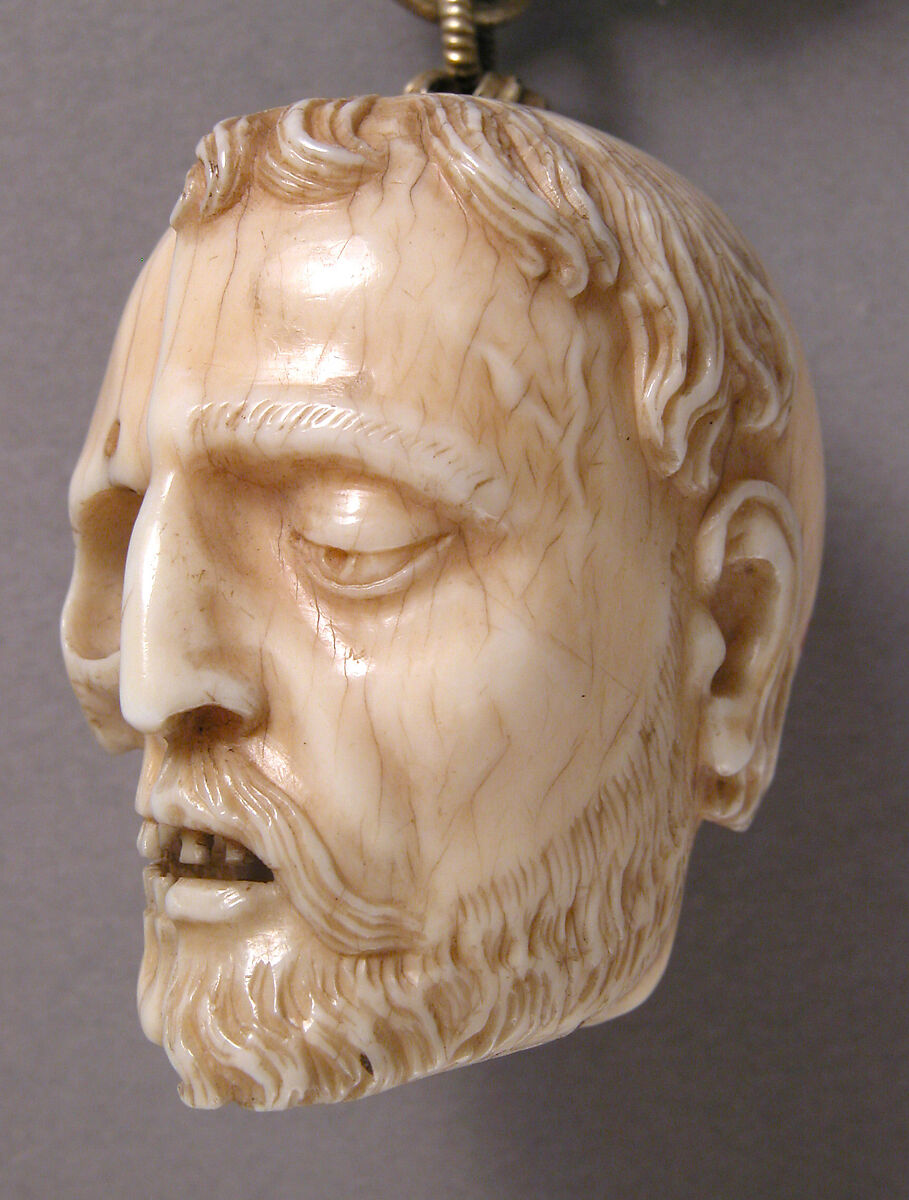 Rosary, Elephant ivory, silver, and partially gilded mounts, German