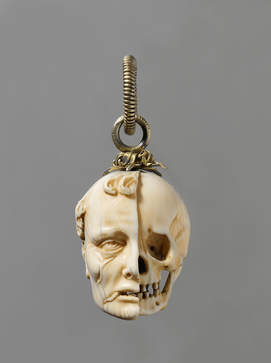 Rosary, Elephant ivory, silver, and partially gilded mounts, German