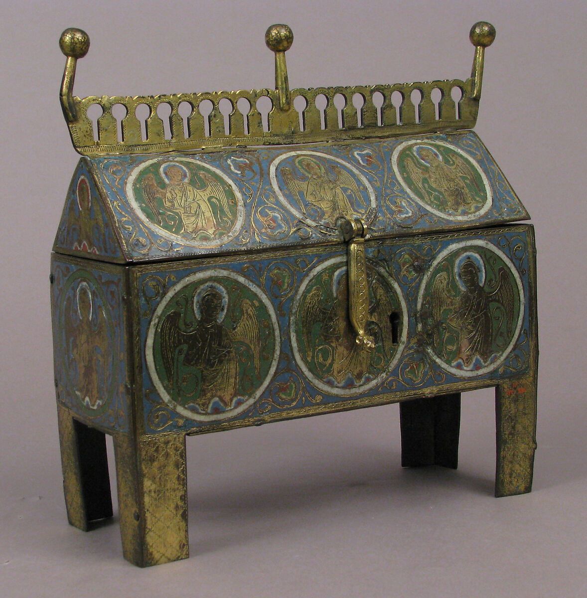 Chasse, Champlevé enamel and gilded copper, French