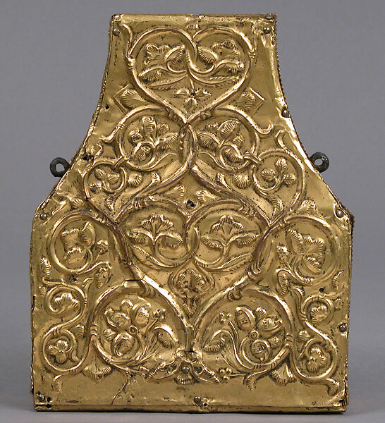 Portable Reliquary, Champlevé enamel, copper-gilt, glass and/or crystal cabochons, European