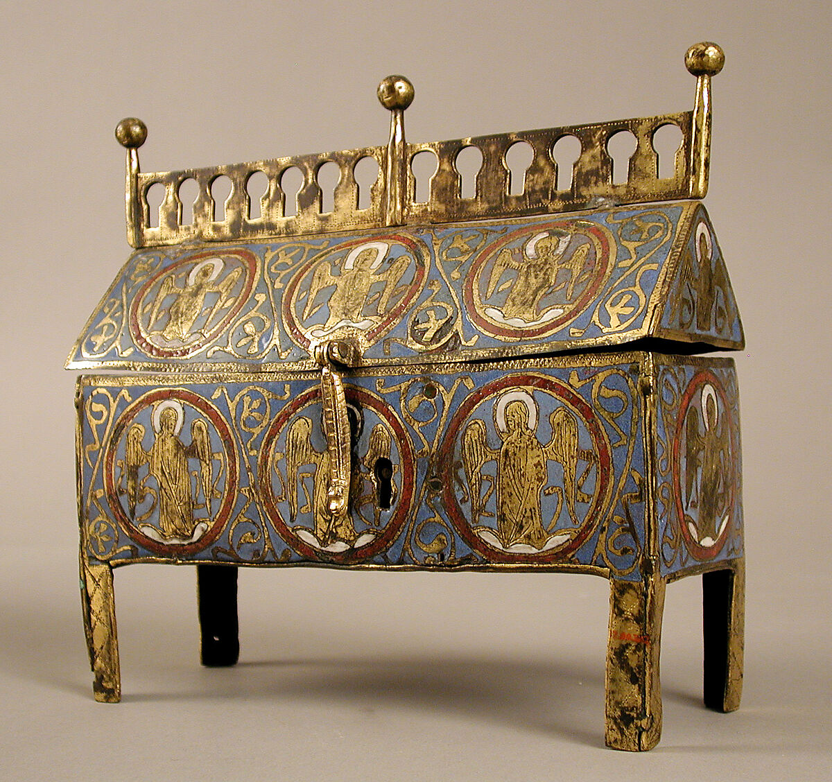 Chasse, Copper-gilt, champlevé enamel, French 