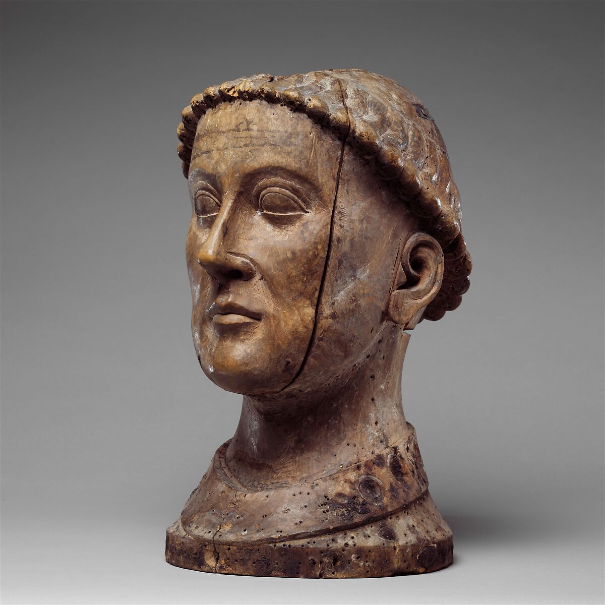 Reliquary Bust of Saint Yrieix, Silver and gilded silver with rock crystal, gems, and glass, French