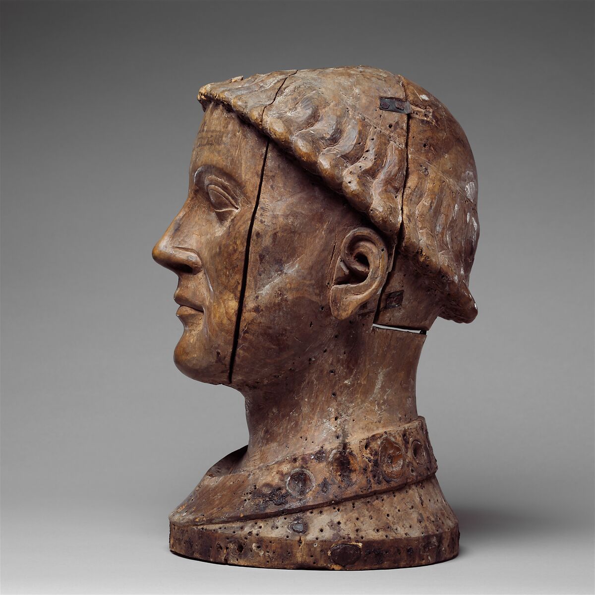 Reliquary Bust of Saint Yrieix, Silver and gilded silver with rock crystal, gems, and glass, French