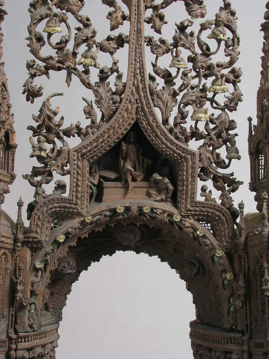 Shrine, Wood, metal, glass mirrors, gilding, Italian