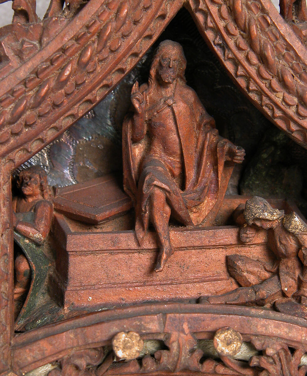 Shrine, Wood, metal, glass mirrors, gilding, Italian