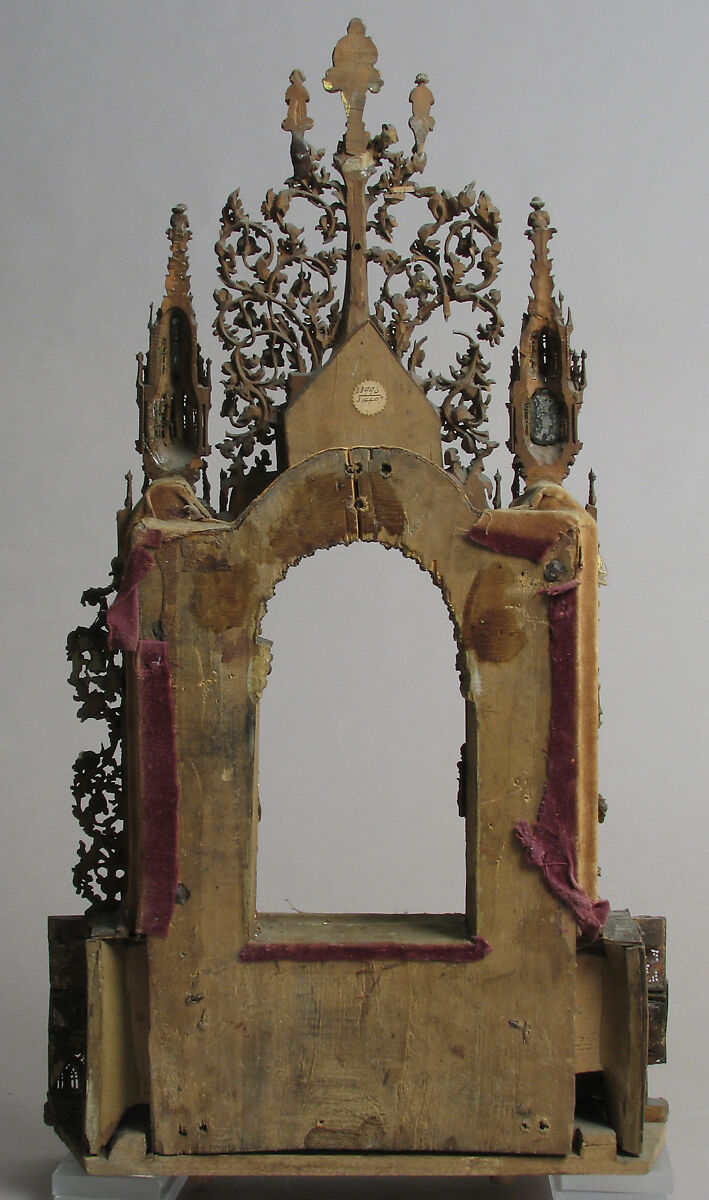Shrine, Wood, metal, glass mirrors, gilding, Italian