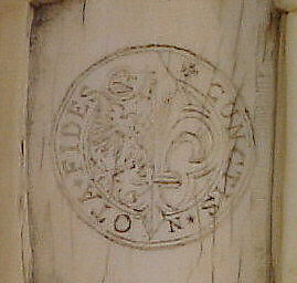 Evangelist Saint Mark writing the Gospel with his symbol, the Lion, holding a scroll, Elephant ivory, German