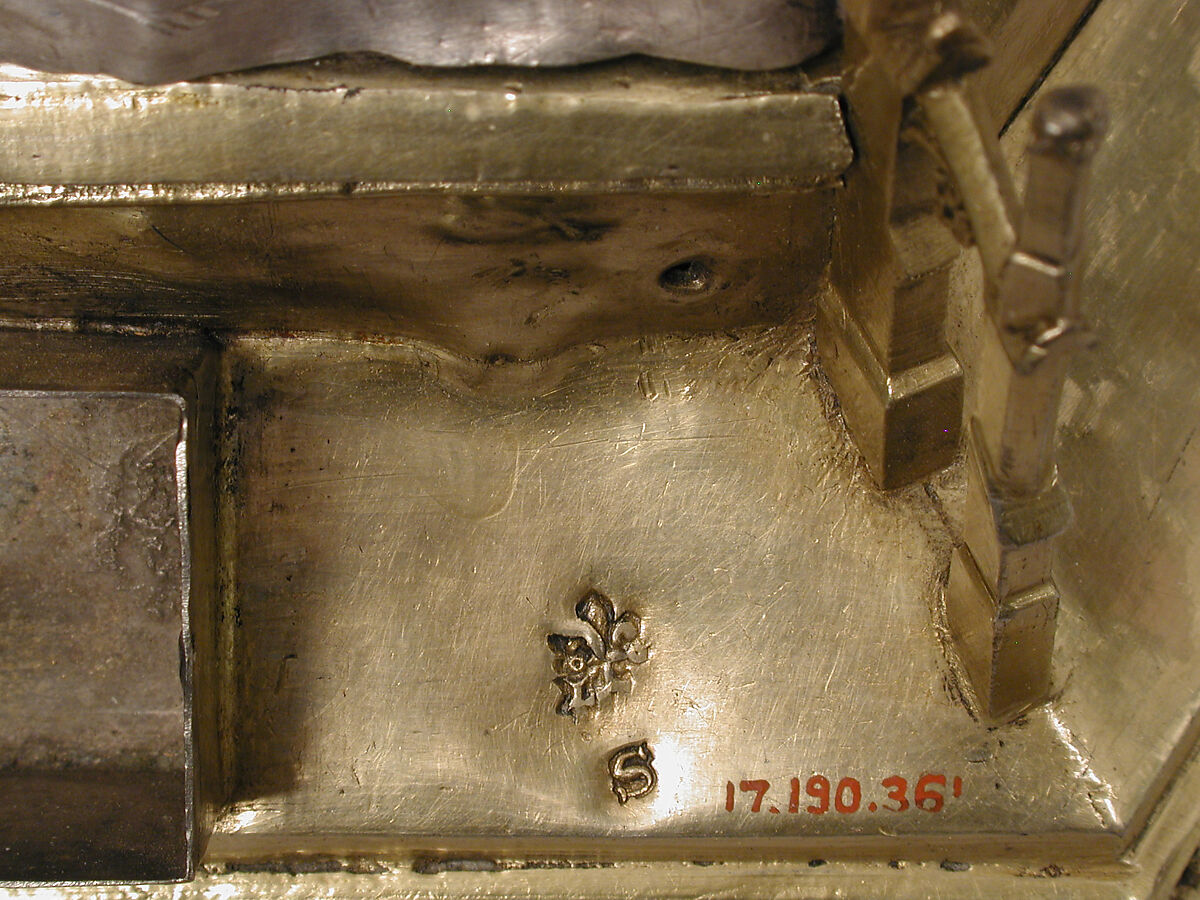 Reliquary Statuette of Saint Christopher, Silver, silver-gilt, French