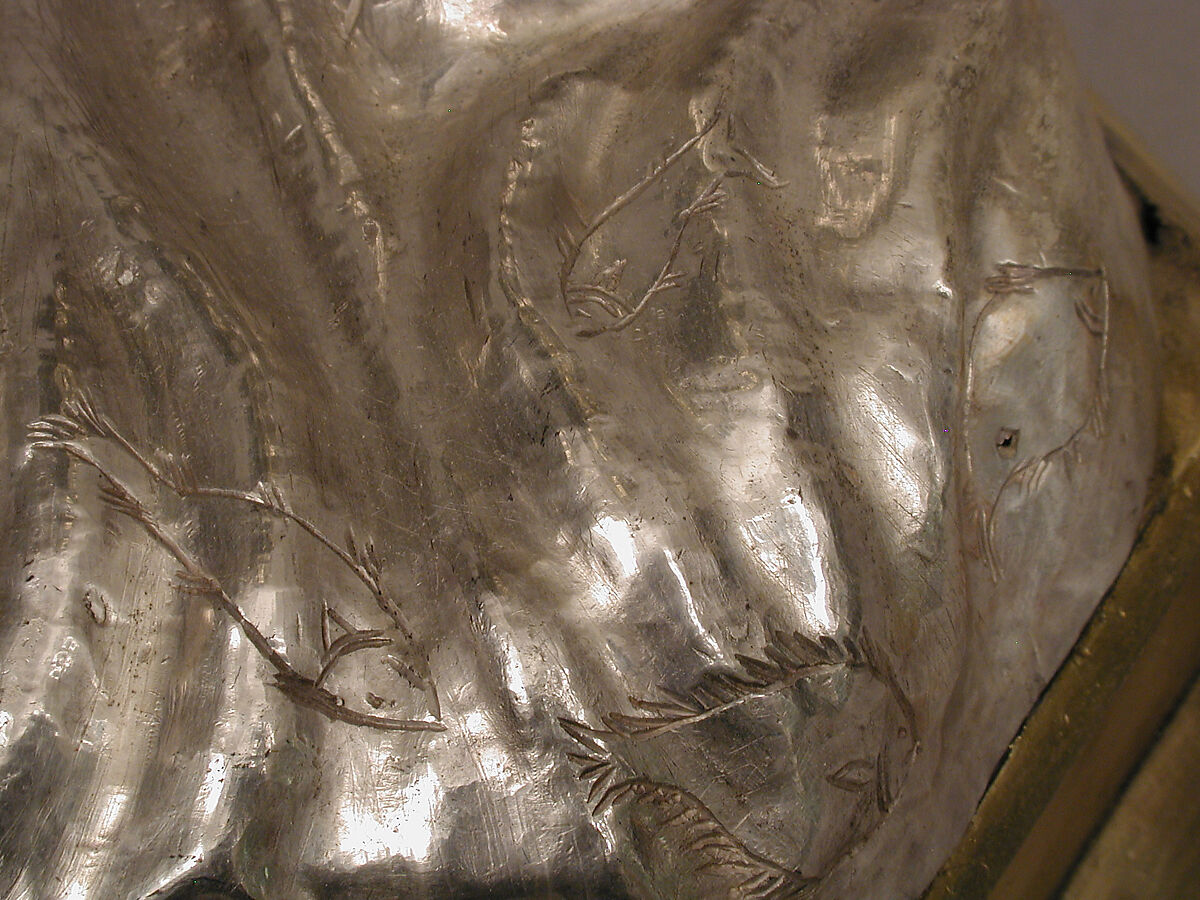 Reliquary Statuette of Saint Christopher, Silver, silver-gilt, French