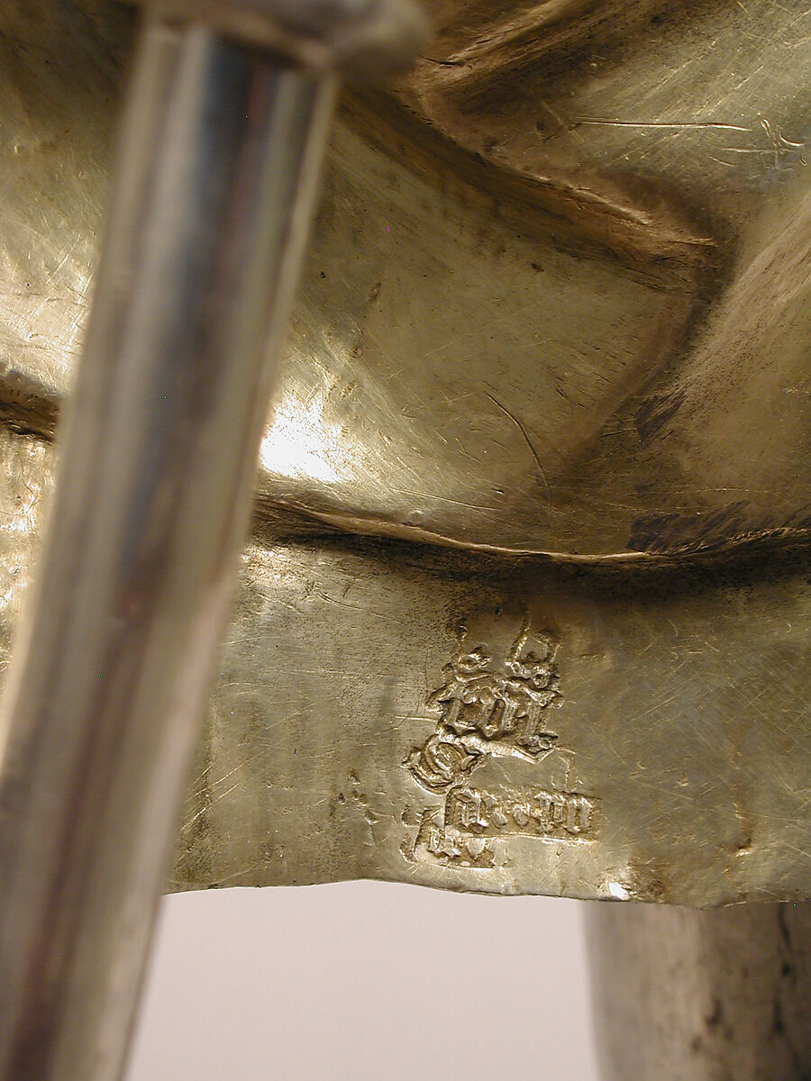 Reliquary Statuette of Saint Christopher, Silver, silver-gilt, French