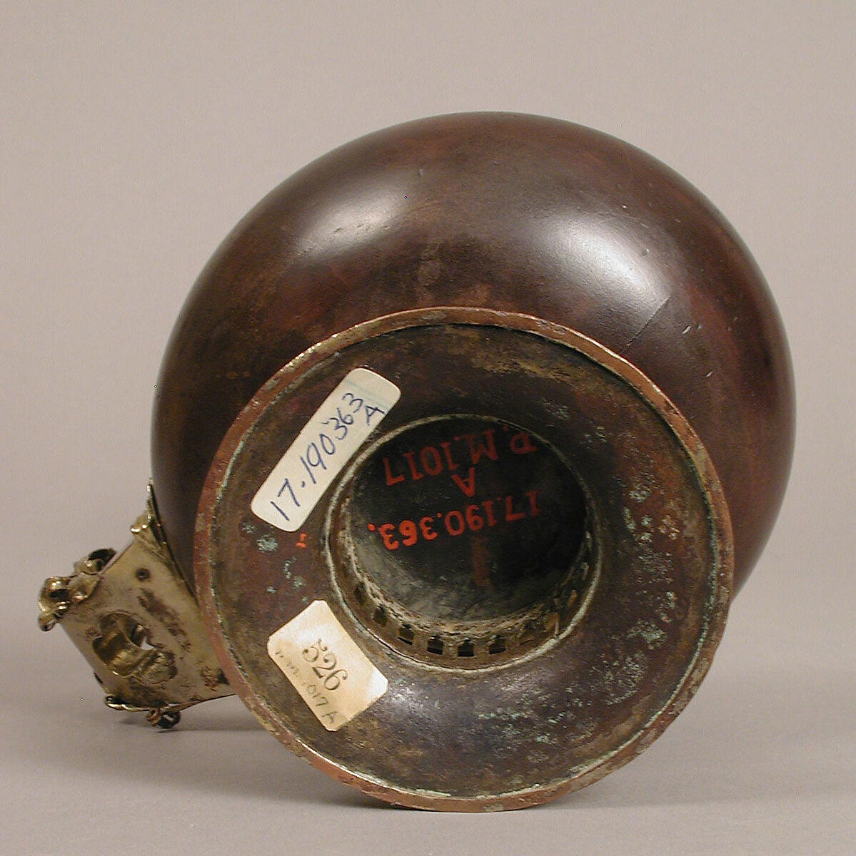 Covered Cup, Maple wood, champleve enamel, and gilded copper, German