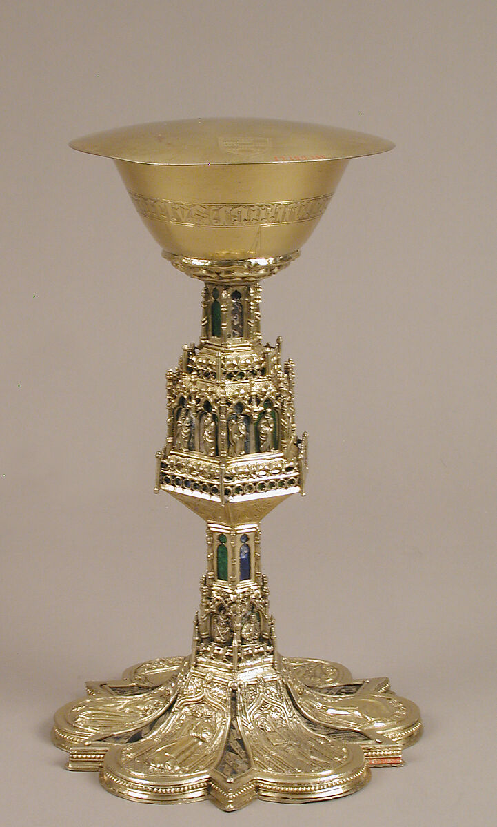 Chalice, Enamel, silver gilt, Spanish