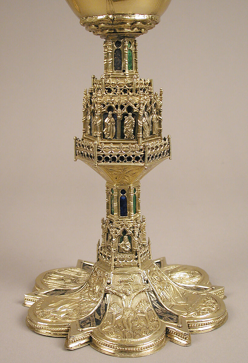 Chalice, Enamel, silver gilt, Spanish