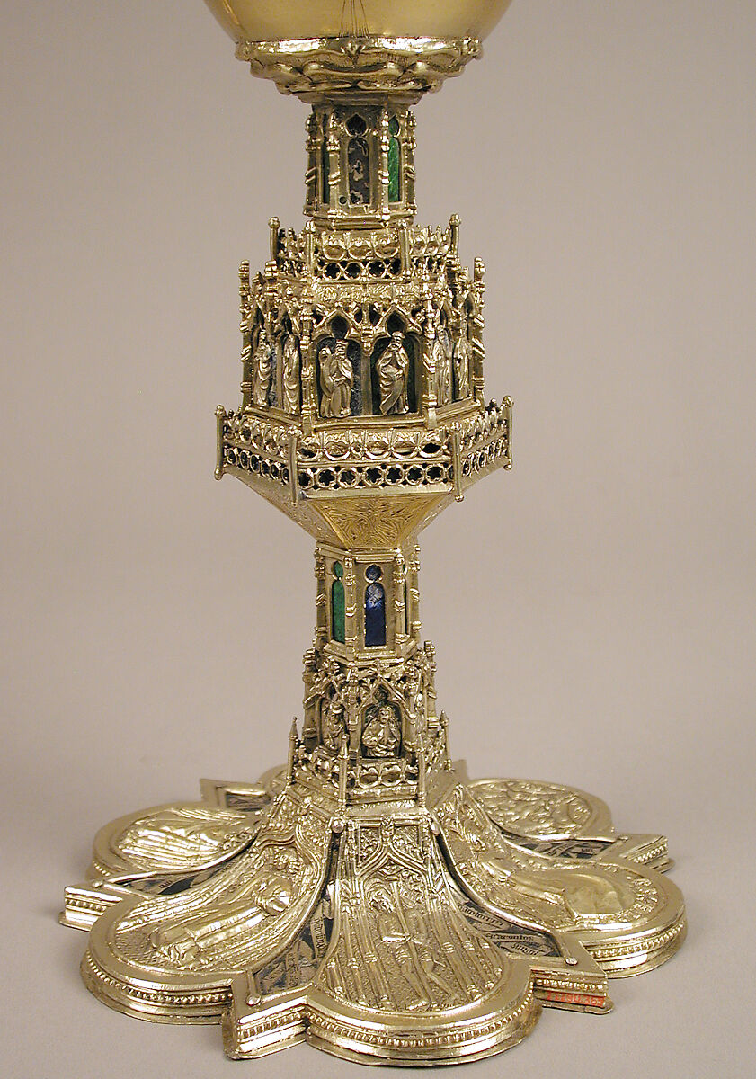Chalice, Enamel, silver gilt, Spanish