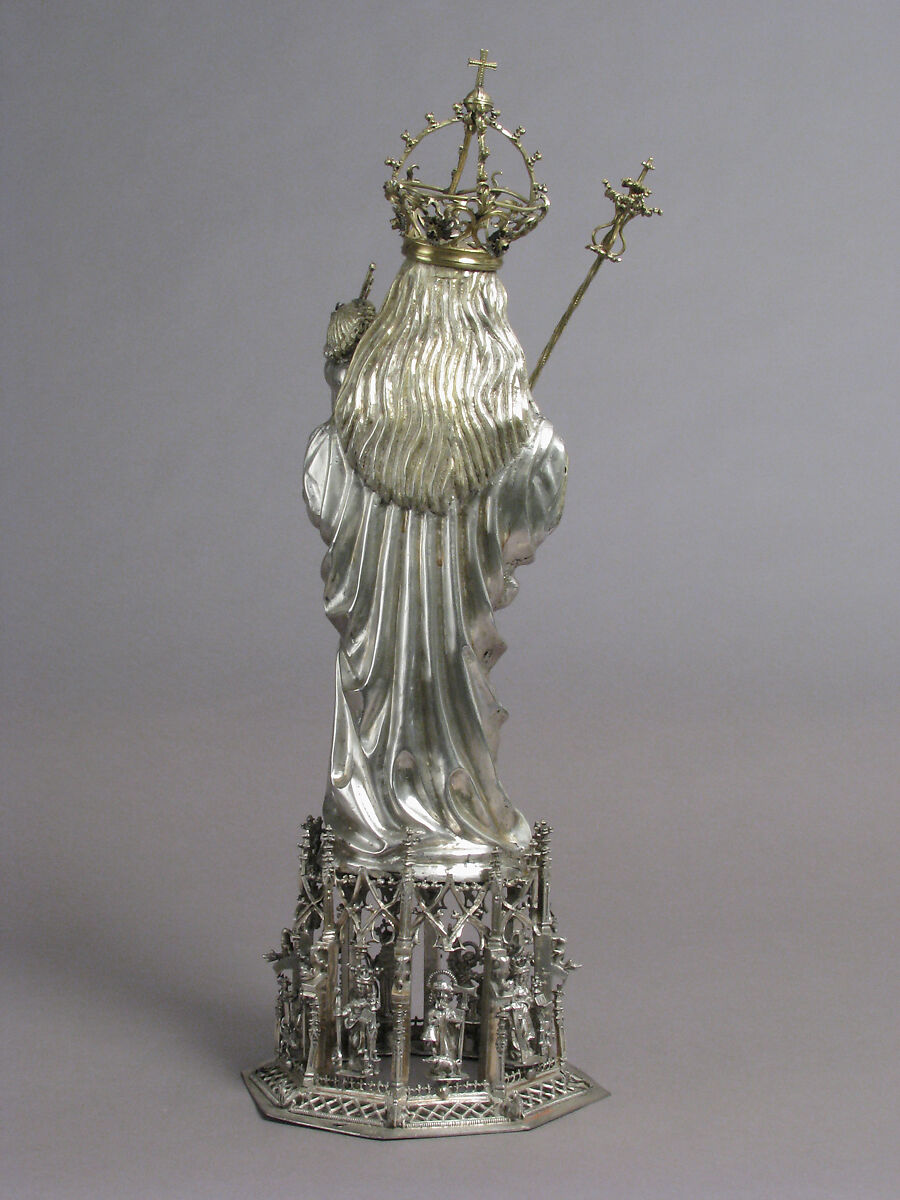 Standing Virgin and Child, Silver, silver-gilt, German