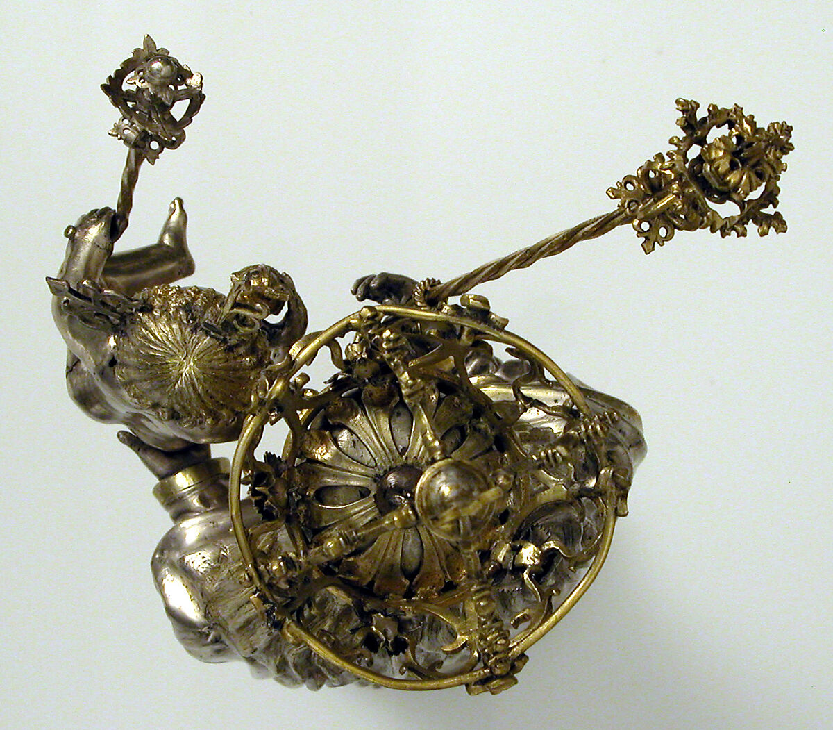 Standing Virgin and Child, Silver, silver-gilt, German