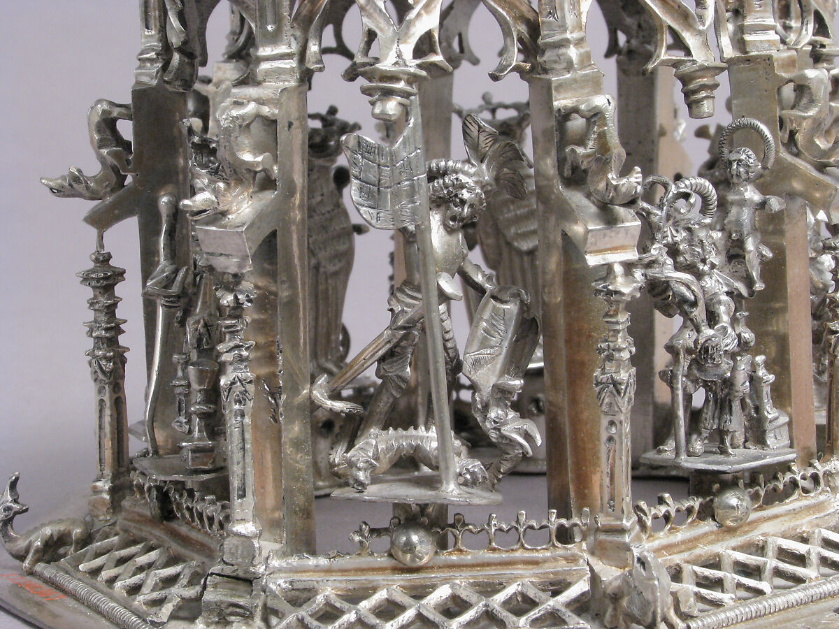 Standing Virgin and Child, Silver, silver-gilt, German