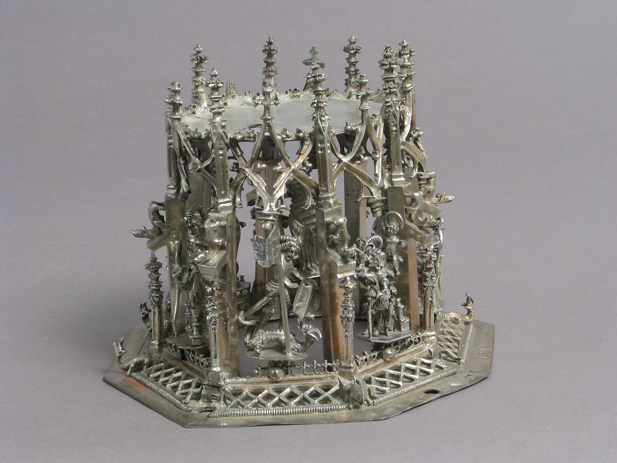 Standing Virgin and Child, Silver, silver-gilt, German