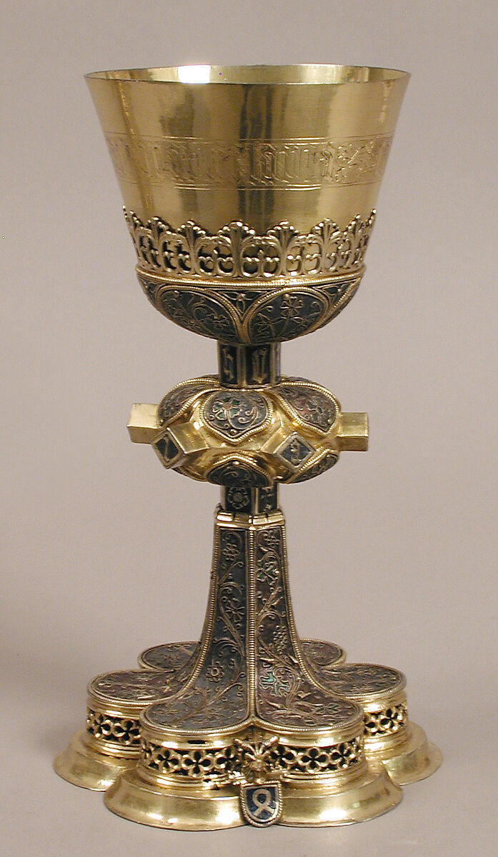 Chalice, Cloisonné enamel, silver-gilt, Hungarian 