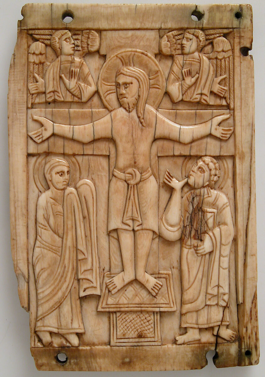 Plaque with the Crucifixion, Elephant ivory, South Italian 