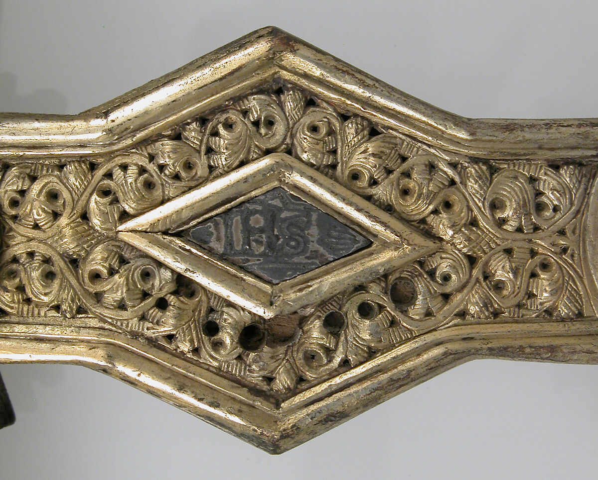 Reliquary Cross, Silver, gilded silver, niello, and  glass, Italian