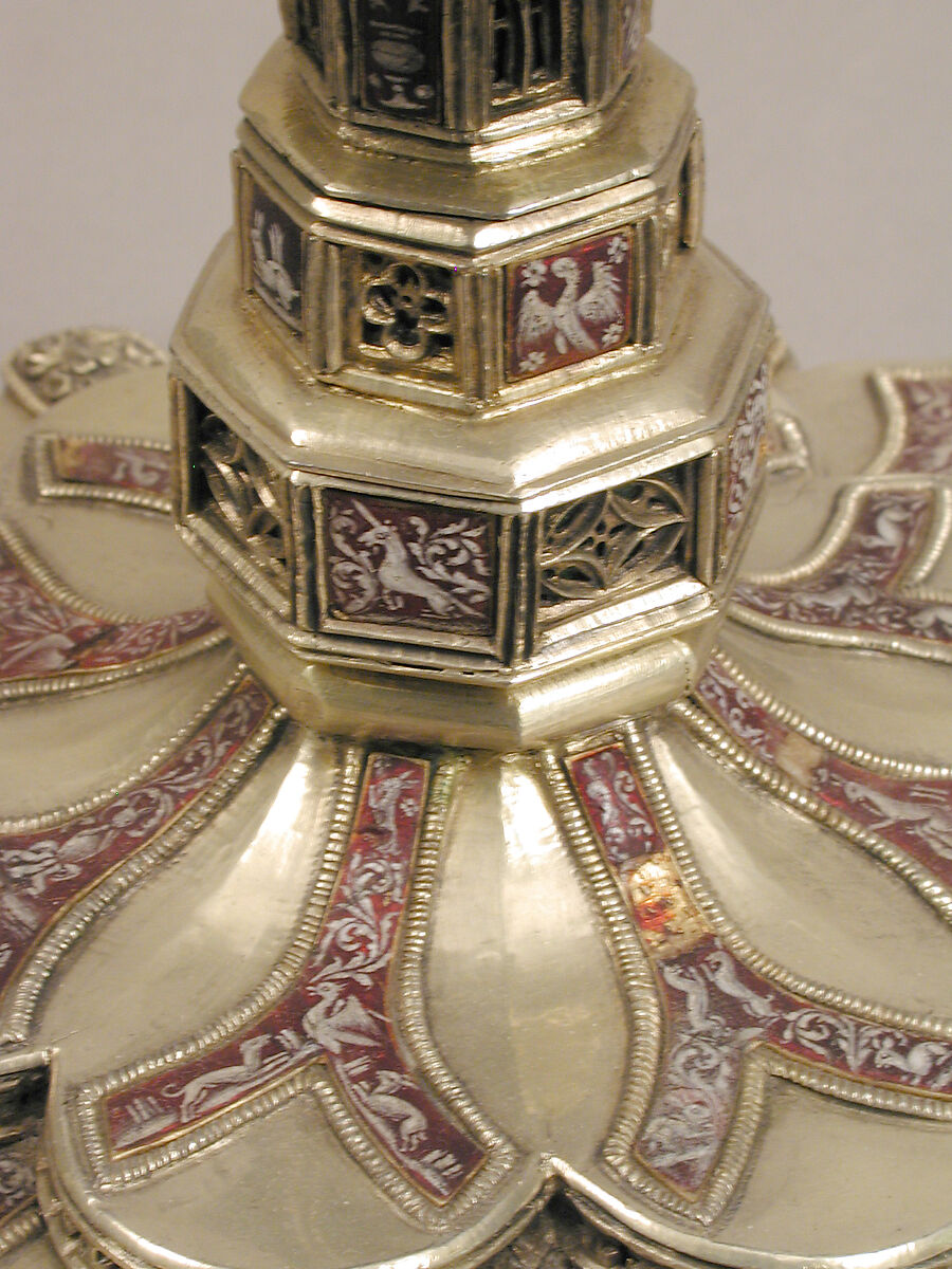 Chalice, Silver gilt, enamel, Spanish