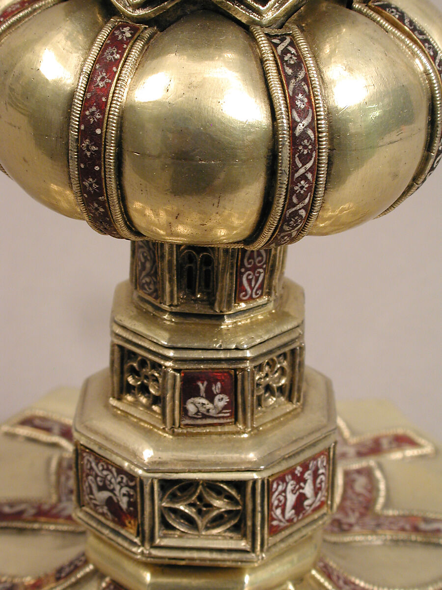 Chalice, Silver gilt, enamel, Spanish