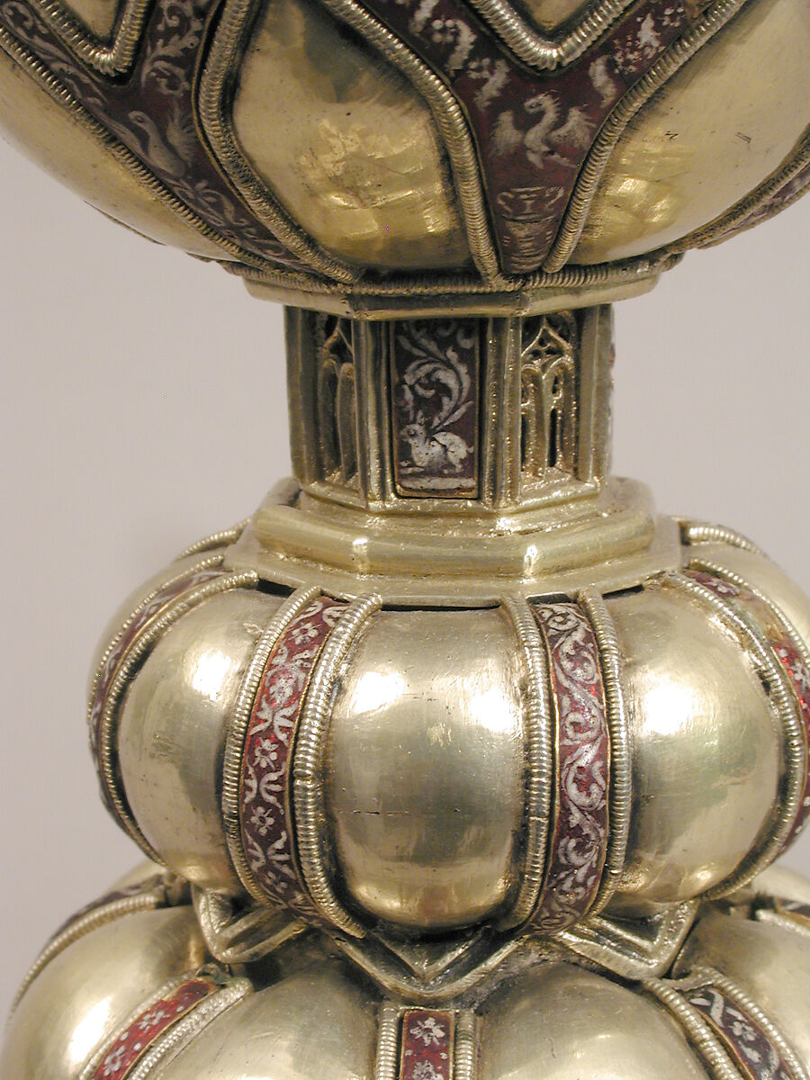 Chalice, Silver gilt, enamel, Spanish