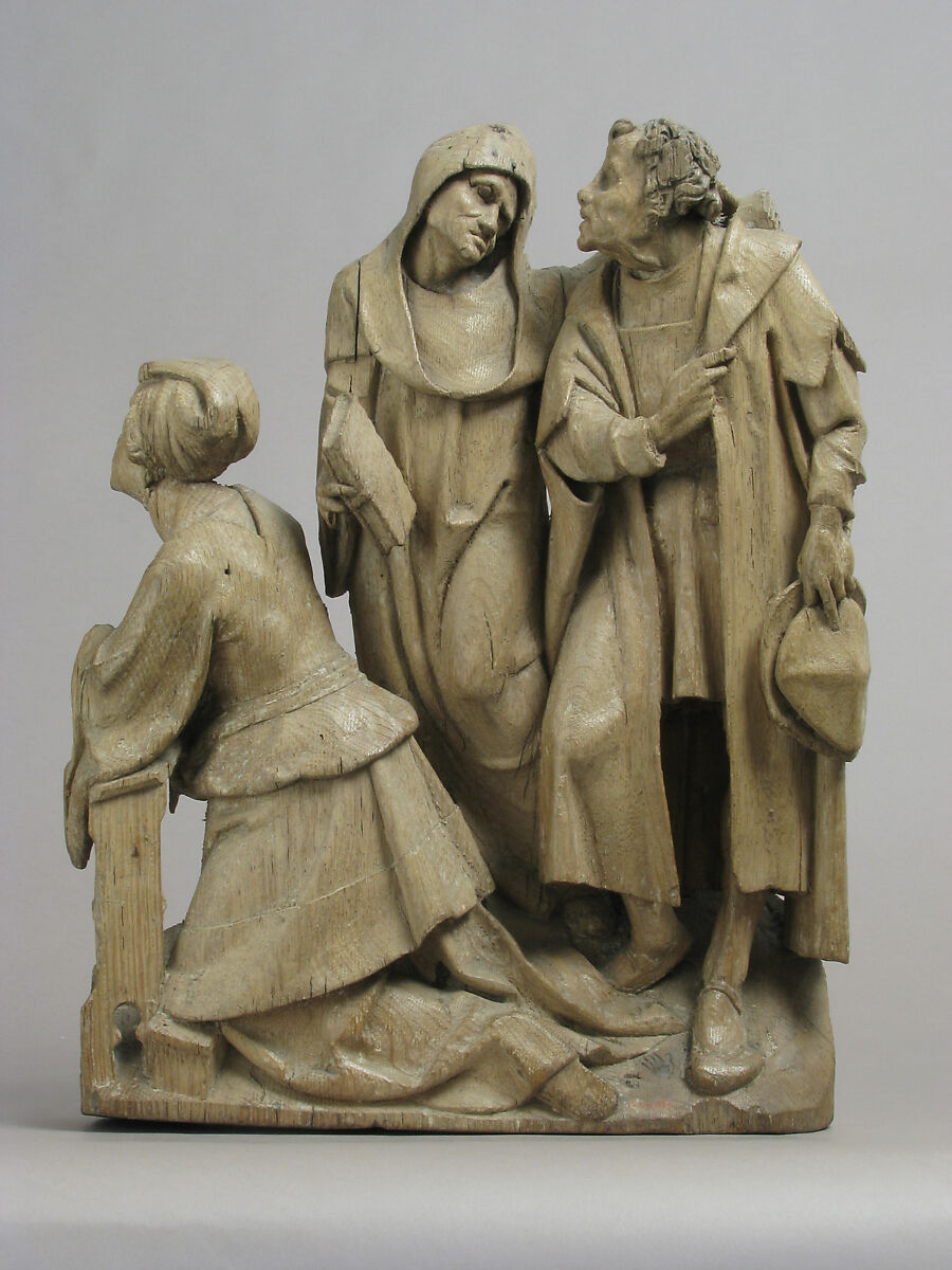 Worshippers, Oak with traces of polychromy, South Netherlandish