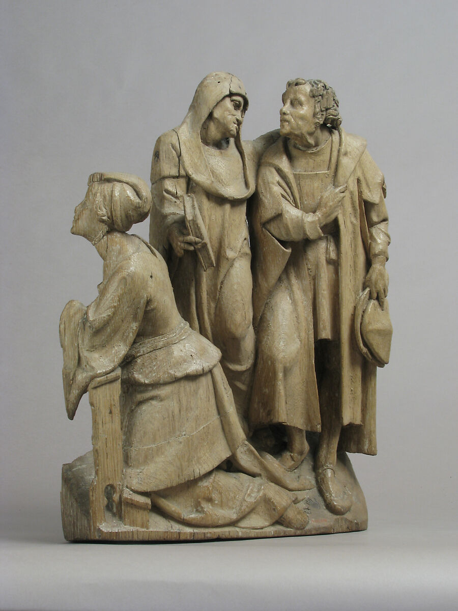Worshippers, Oak with traces of polychromy, South Netherlandish