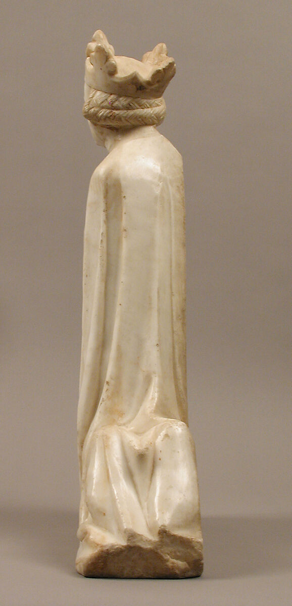 Queen, from a group of Donor Figures including a King, Queen, and Prince, Marble, traces of paint & gilding, French