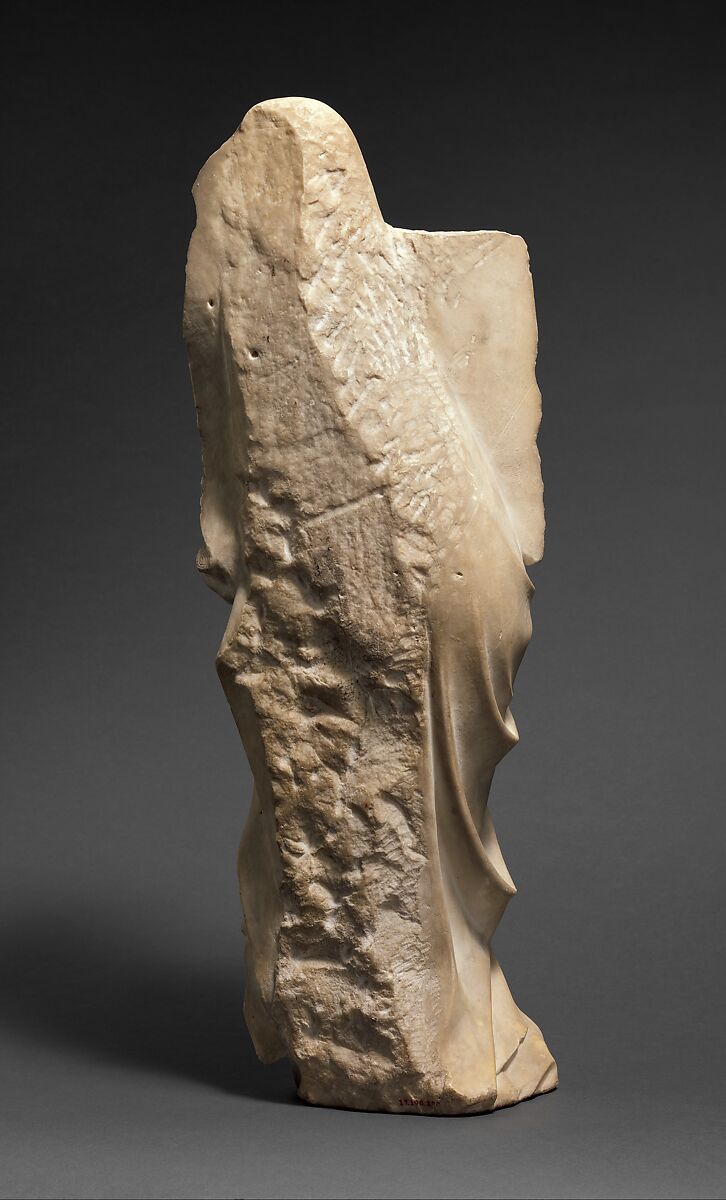 Angel of the Annunciation, Attributed to Jean de Liège (Franco-Netherlandish, active ca. 1361–died 1381), Marble, South Netherlandish or French