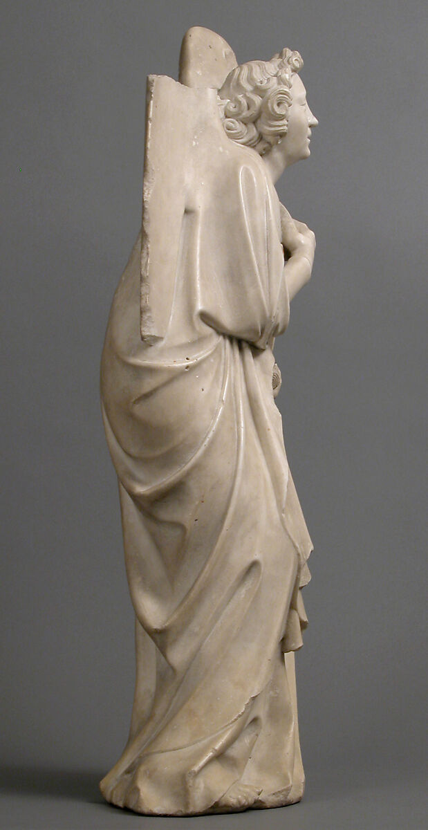 Angel of the Annunciation, Attributed to Jean de Liège (Franco-Netherlandish, active ca. 1361–died 1381), Marble, South Netherlandish or French