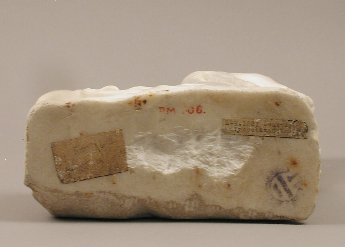 Prince, from a group of Donor Figures including a King, Queen, and Prince, Marble, traces of paint & gilding, French