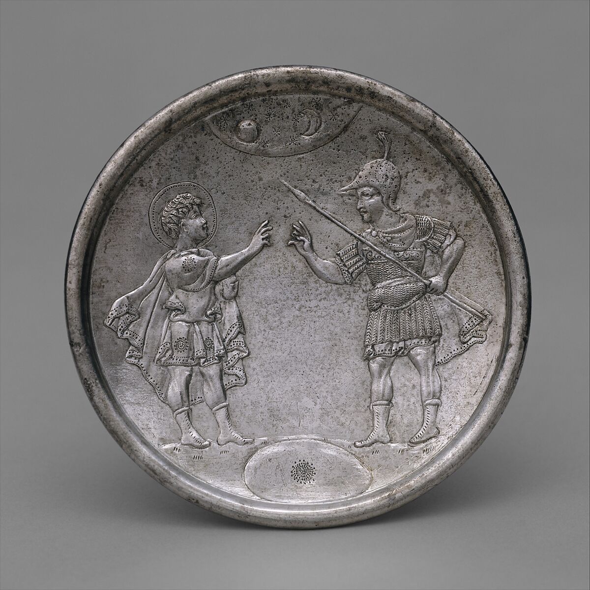 Plate with David's Confrontation with Eliab, Silver, Byzantine 