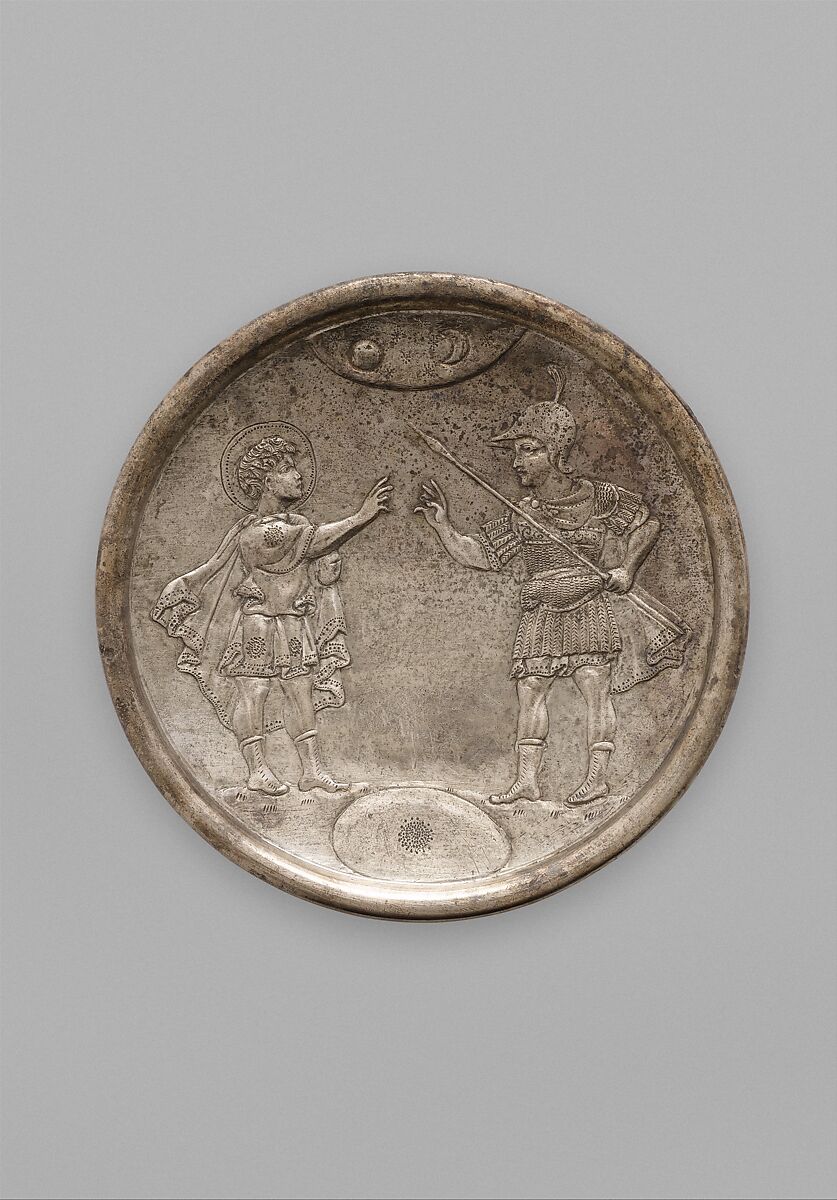 Plate with David's Confrontation with Eliab, Silver, Byzantine