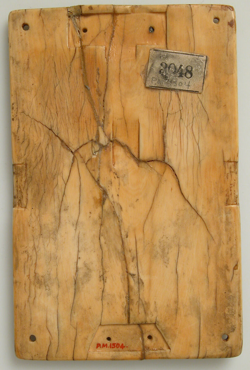 Panel with Crucifixion, Elephant ivory, European (Medieval style)