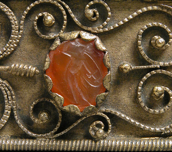 Part of a Reliquary, Champlevé enamel, gilded copper, ivory, cabochons, cameos, French