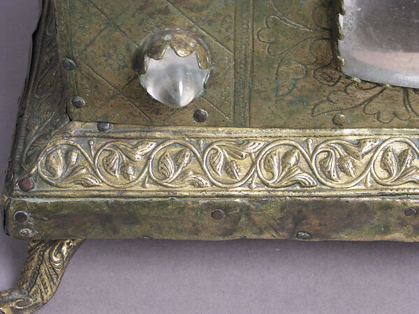 Portable Altar, Copper-gilt, enamel, rock crystal, cabochon, intaglio, filigree over wood core, German