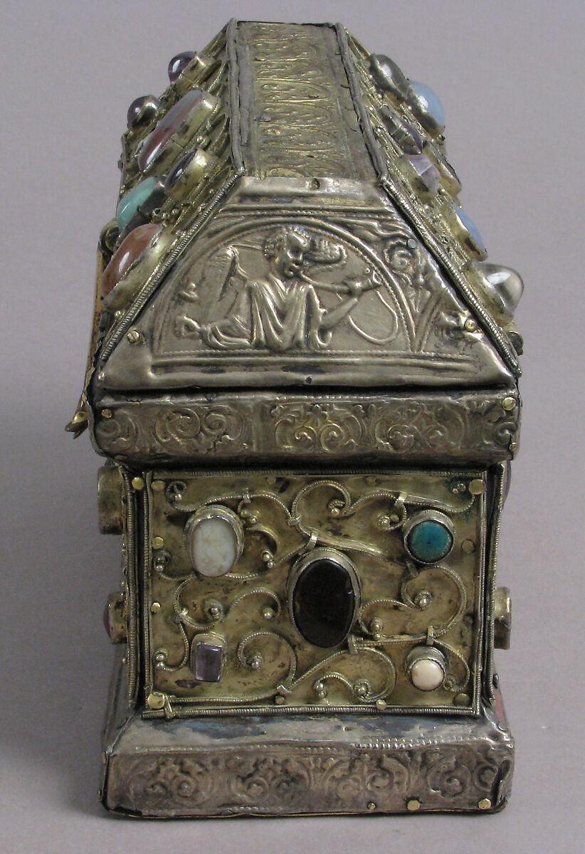 Chasse, Silver-gilt, wood, gems, intaglio, cameo over wood core, German
