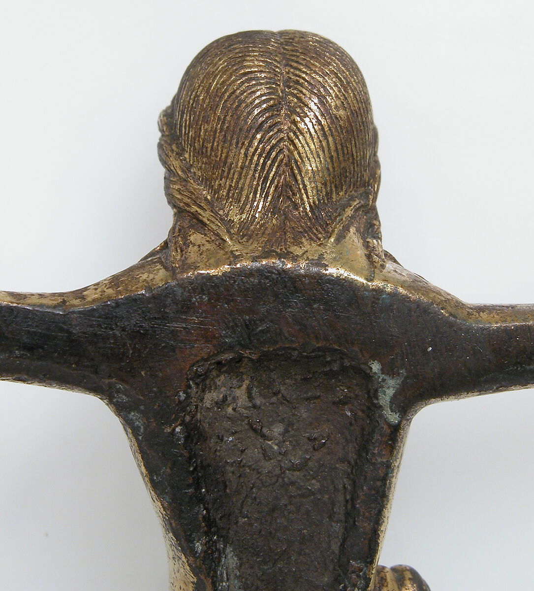 Crucified Christ, Copper alloy, gilt, German or South Netherlandish