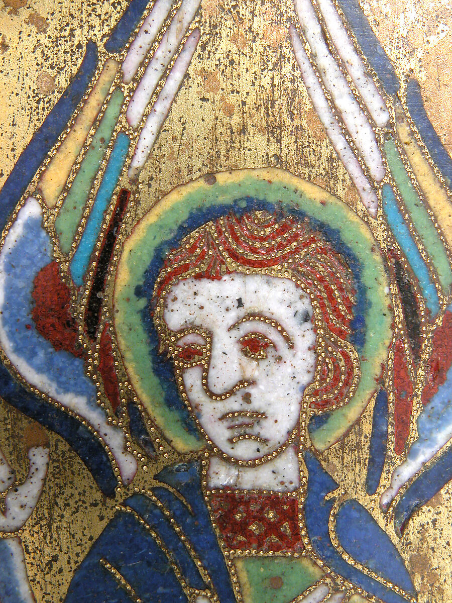 Cross Terminal, Champlevé enamel and gilded copper, French