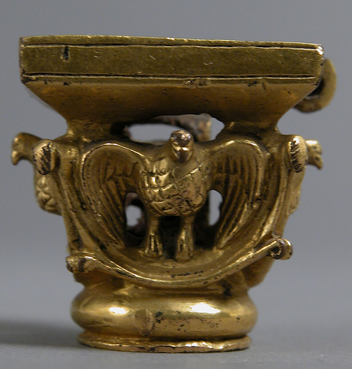 Capital from a Reliquary Shrine, Copper alloy, gilt, German