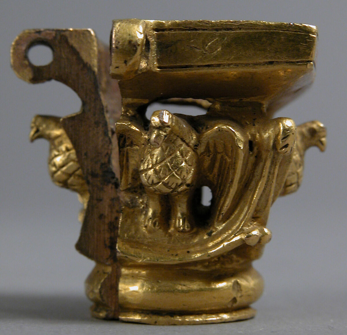 Capital from a Reliquary Shrine, Copper alloy, gilt, German