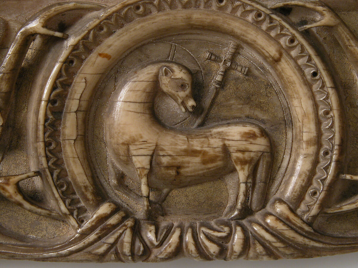 Portable Altar and Two Side Panels, Elephant ivory, shell gold, wood box, stone inset on lid, European