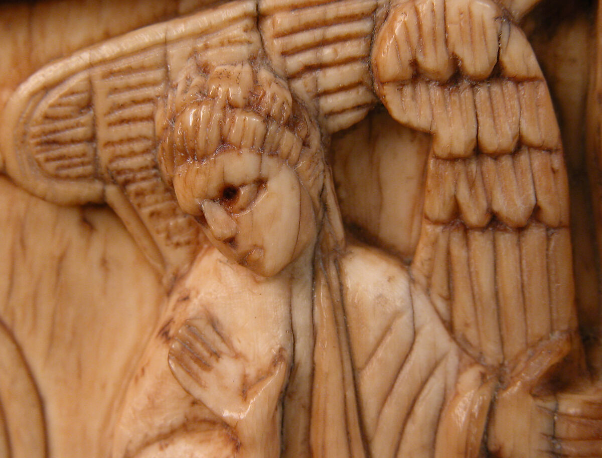 Center Panel of a Triptych with the Crucifixion and the Entombment, Elephant ivory, South Italian