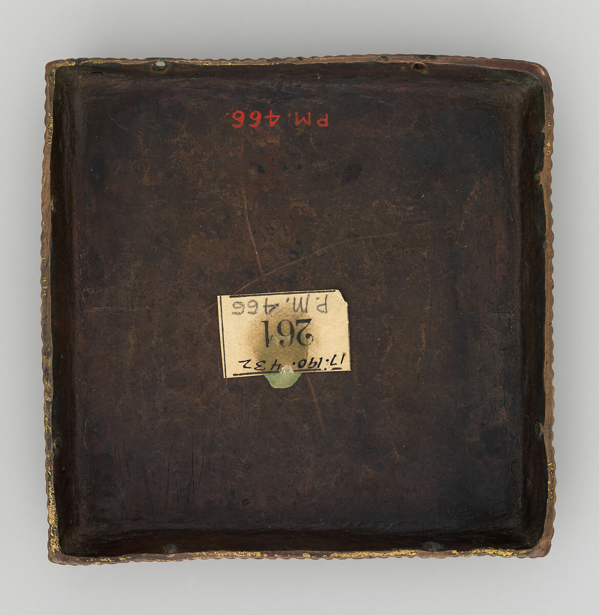 Plaque with Saint John the Evangelist, Champlevé and cloisonné enamel, copper alloy, gilt, German