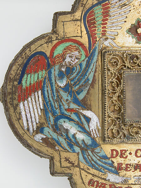 Reliquary, Champlevé enamel, gilded copper, and glass, German