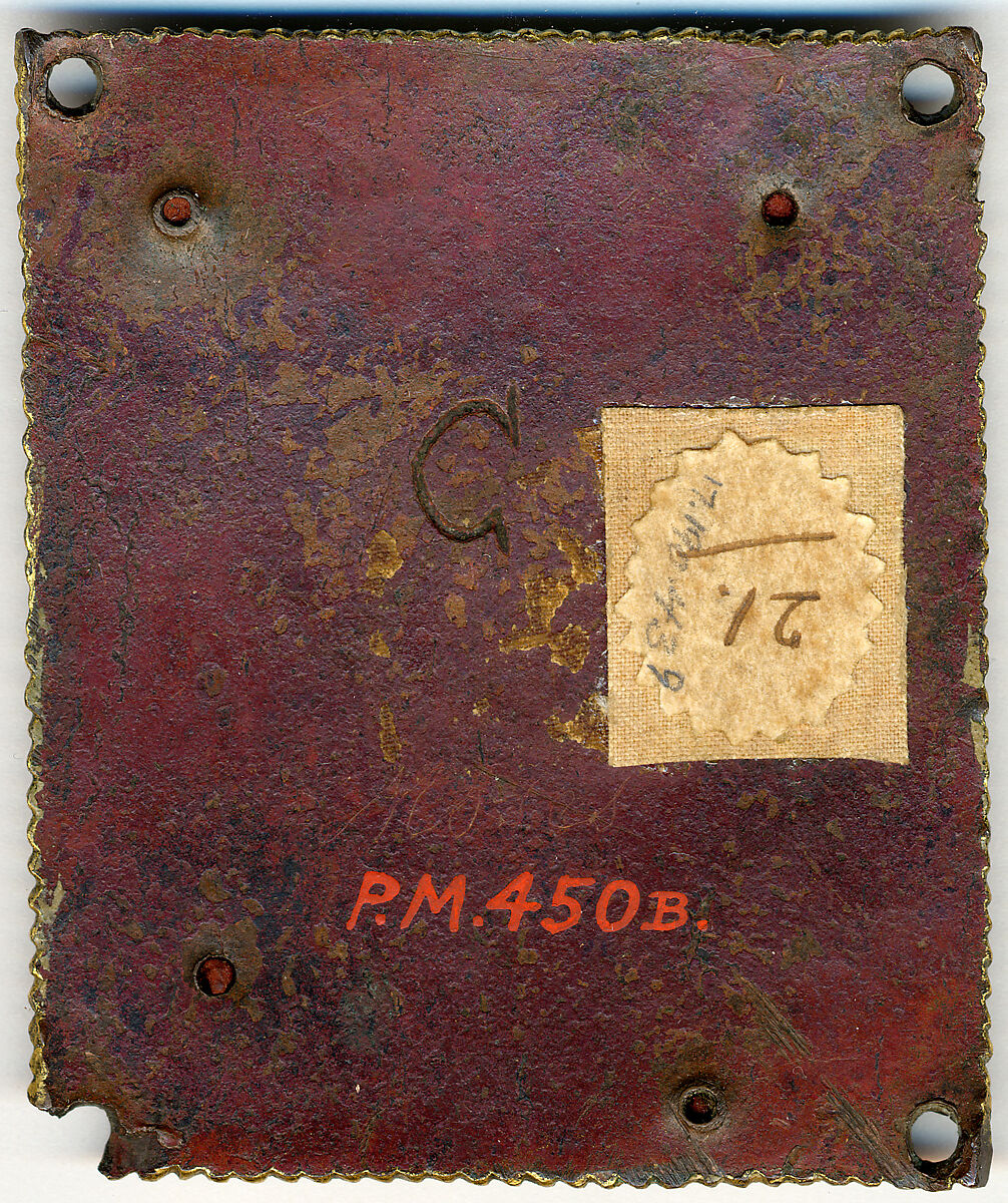 Plaque with Moses, Aaron, and the Brazen Serpent, Champlevé enamel, copper alloy, gilt, German