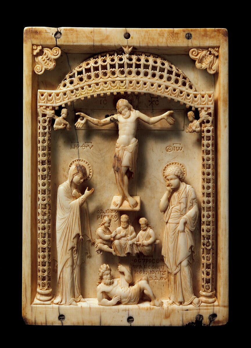 Icon with the Crucifixion, Ivory, Byzantine 